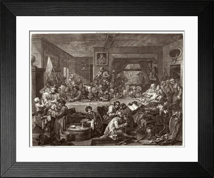Framed Print : Hogarth / Election / B / W / (1) Framed Print : Hogarth / Election / B / W / (1)
