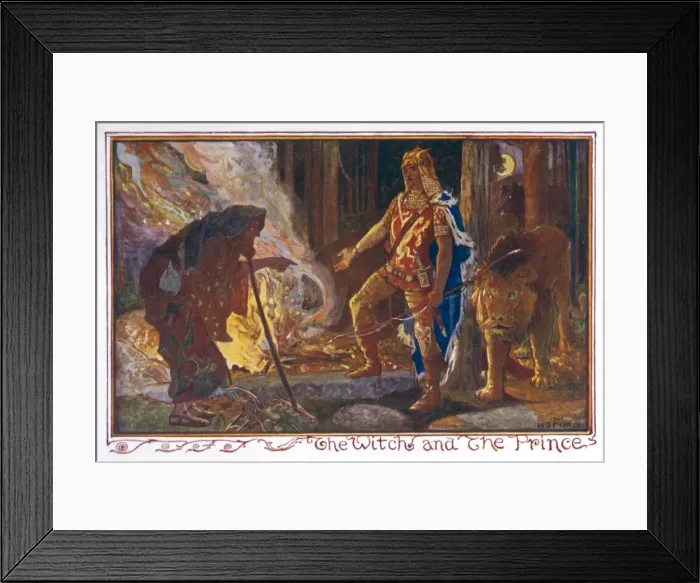 Framed Print : Three Princes / Witch Framed Print : Three Princes / Witch