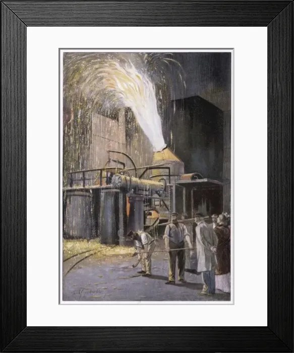 Framed Print : Bessemer Process / Pigiron Framed Print : Bessemer Process / Pigiron