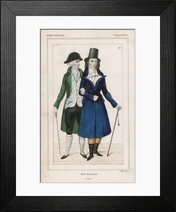 Framed Print : Costume / Fr Men (Cos His) Framed Print : Costume / Fr Men (Cos His)