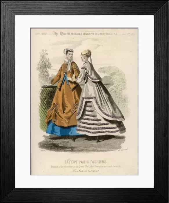 Framed Print : Costume June 1867 Framed Print : Costume June 1867
