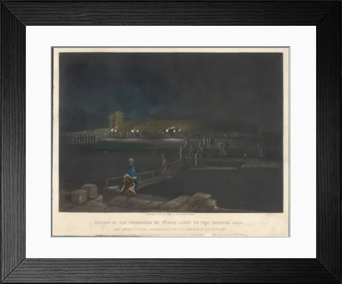 Framed Print : Bristol Riot / 1831 / Brett Framed Print : Bristol Riot / 1831 / Brett