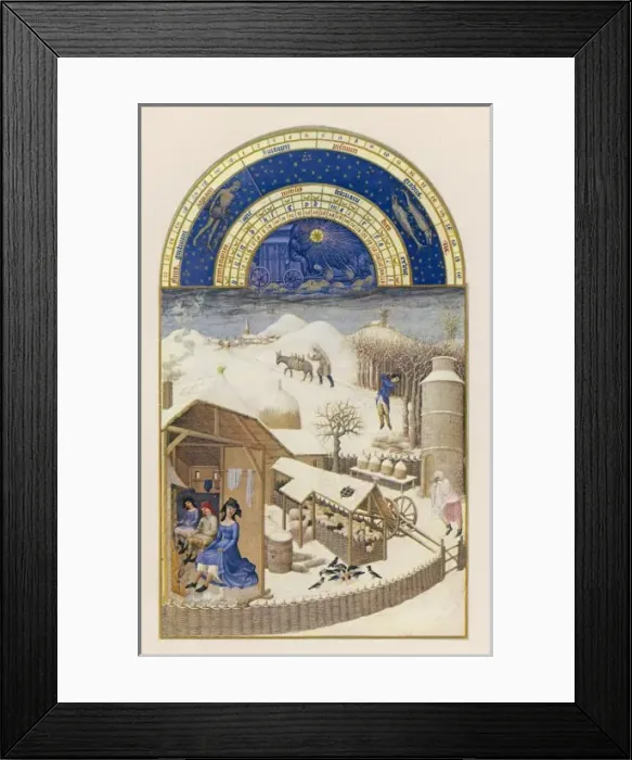 Framed Print : French Farm in Winter Framed Print : French Farm in Winter