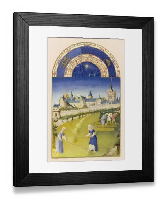 Framed Print : Hay Making, C15 France Framed Print : Hay Making, C15 France