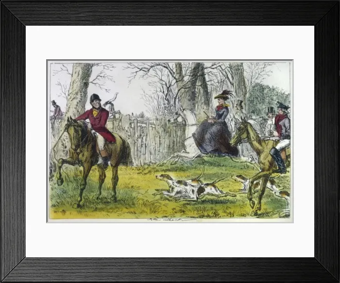 Framed Print : Fox Hunters (Leech) Framed Print : Fox Hunters (Leech)