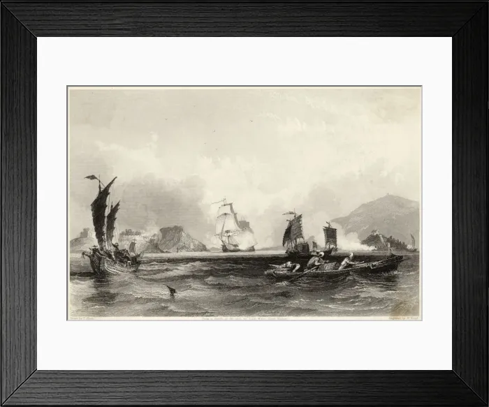 Framed Print : Opium Wars / Whampoa 1840 Framed Print : Opium Wars / Whampoa 1840