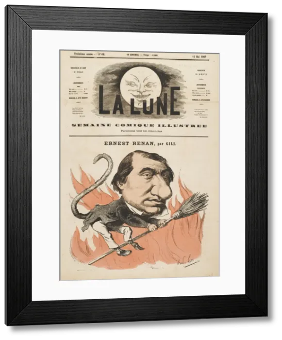 Framed Print : Ernest Renan / Gill / Lune Framed Print : Ernest Renan / Gill / Lune