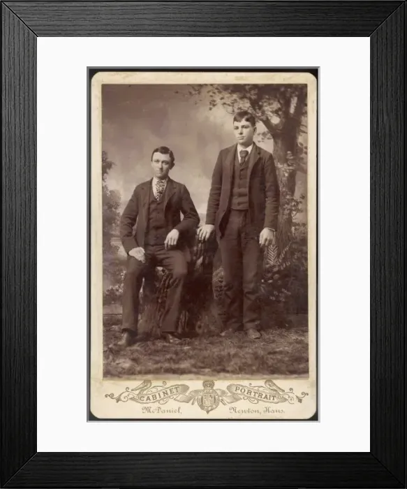 Framed Print : Two Brothers Kansas 1890