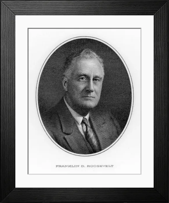 Framed Print : Fd Roosevelt / Anon Eng Framed Print : Fd Roosevelt / Anon Eng