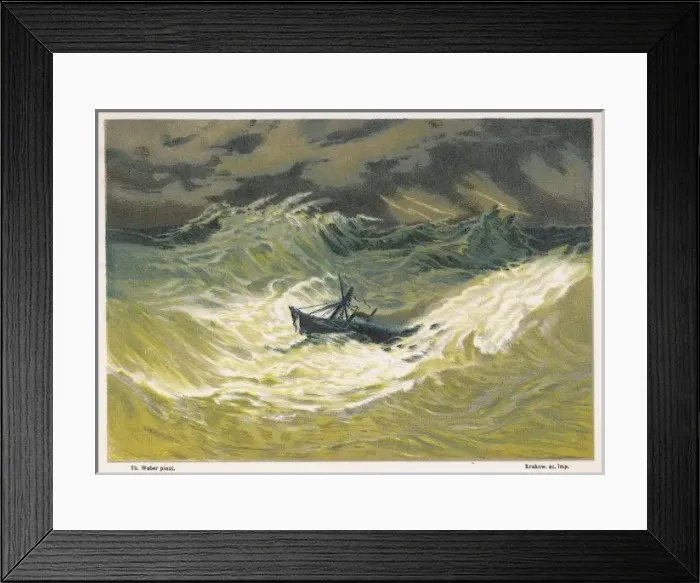 Framed Print : Cyclone at Sea C1870 Framed Print : Cyclone at Sea C1870