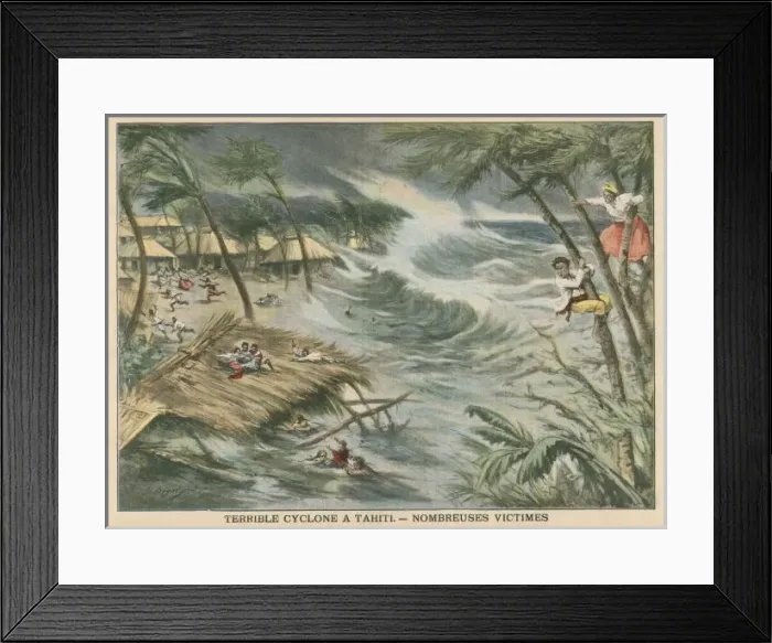 Framed Print : Cyclone  /  Tahiti 1906