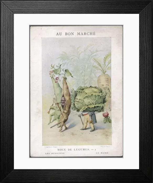 Framed Print : Veg as Human 1 1900 Framed Print : Veg as Human 1 1900