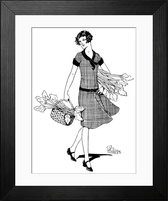 Framed Print : Rhubarb Lady 1926 Framed Print : Rhubarb Lady 1926