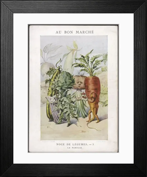 Framed Print : Veg as Human 5 1900 Framed Print : Veg as Human 5 1900
