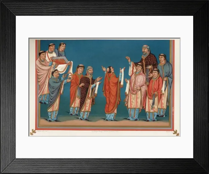 Framed Print : 9th Century Clergy Framed Print : 9th Century Clergy