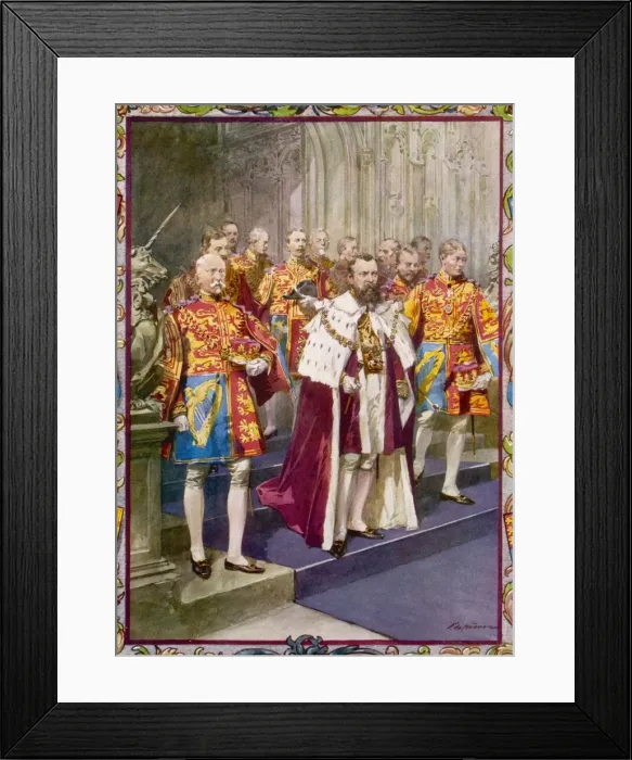 Framed Print : George V & Heralds Framed Print : George V & Heralds