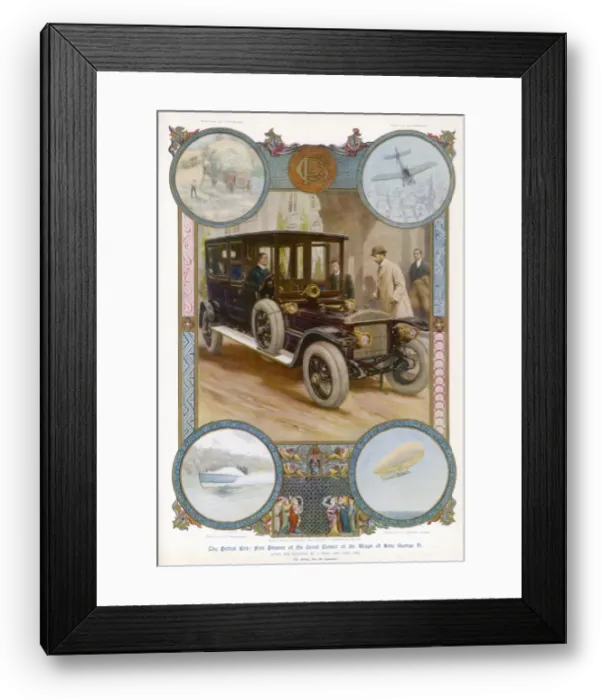Framed Print : George V and Car Framed Print : George V and Car
