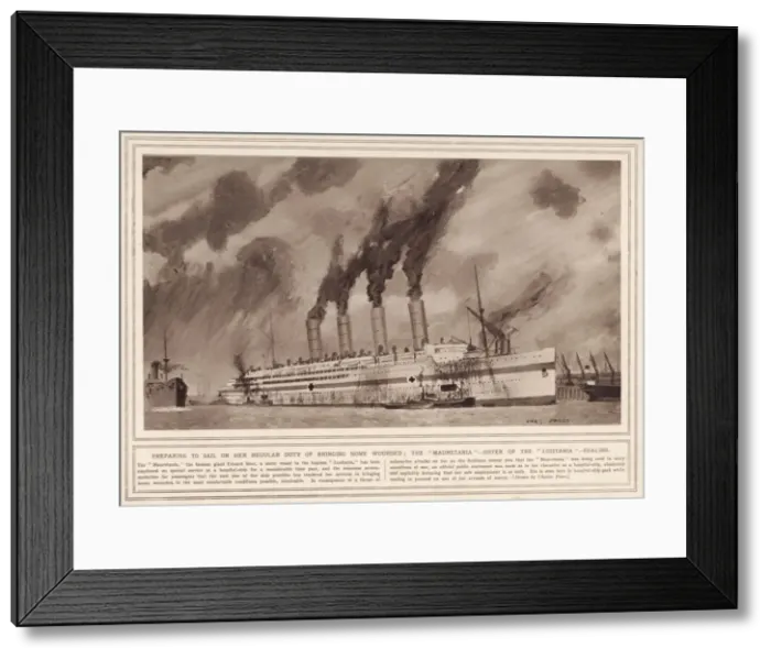 Framed Print : Steamship / Mauretania Framed Print : Steamship / Mauretania