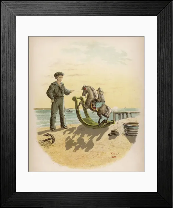 Framed Print : Rocking Horse Seaside