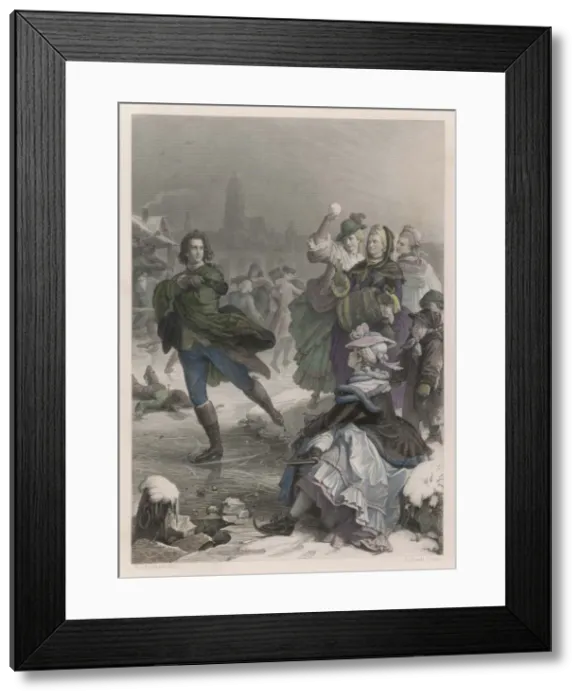 Framed Print : Goethe Skating / Frankfurt Framed Print : Goethe Skating / Frankfurt