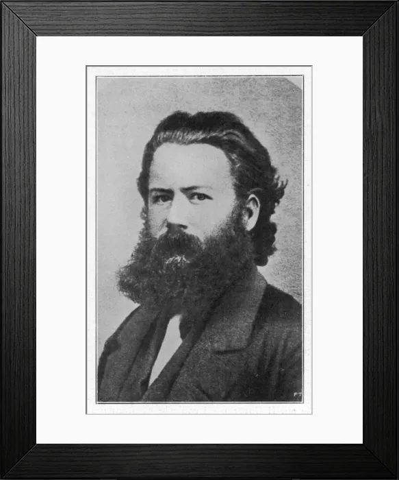 Framed Print : Henrik Ibsen / Aged 29 / Ilz Framed Print : Henrik Ibsen / Aged 29 / Ilz