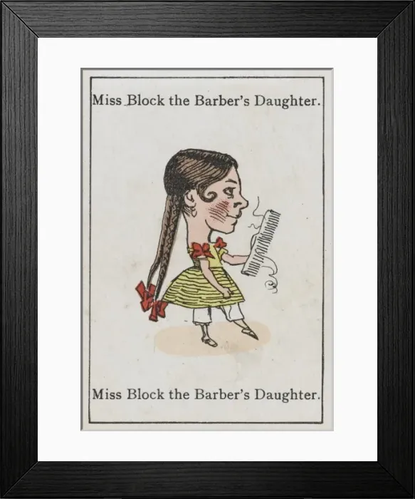 Framed Print : Barber / Miss Block Framed Print : Barber / Miss Block