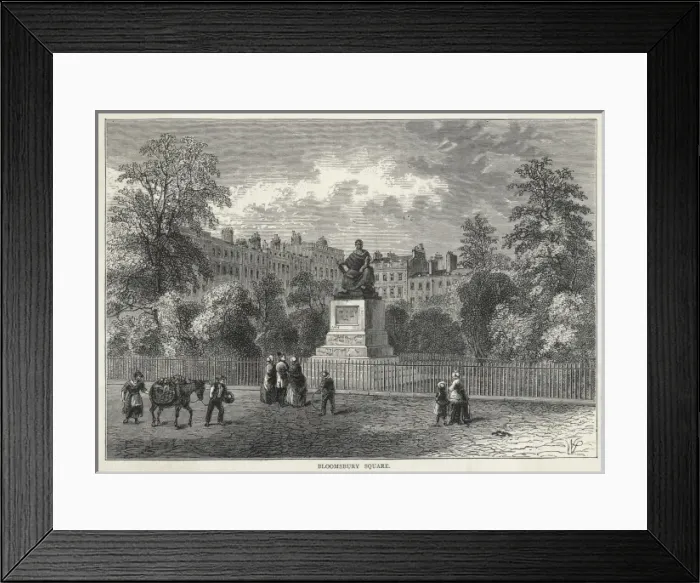 Framed Print : Bloomsbury Square C1870 Framed Print : Bloomsbury Square C1870