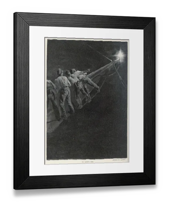 Framed Print : St Elmos Fire on Spar Framed Print : St Elmos Fire on Spar