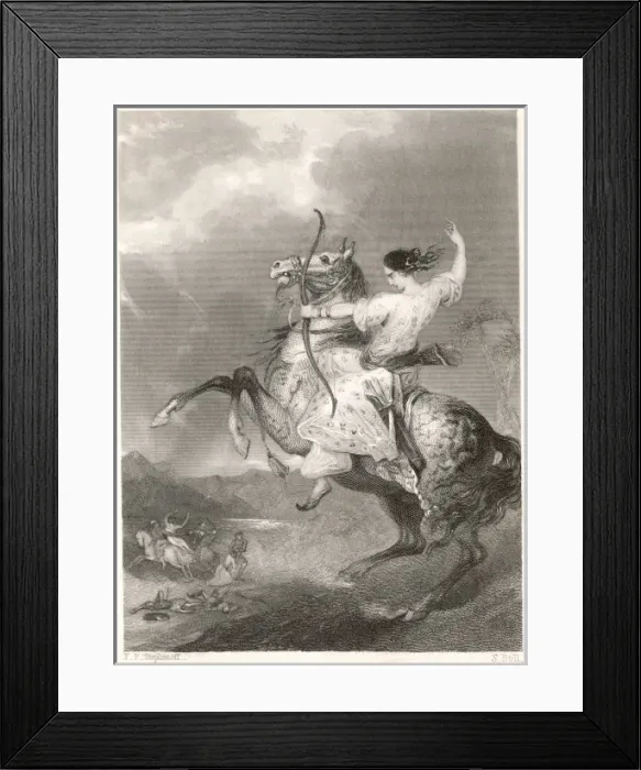 Framed Print : Women Warrior / Tartar Framed Print : Women Warrior / Tartar
