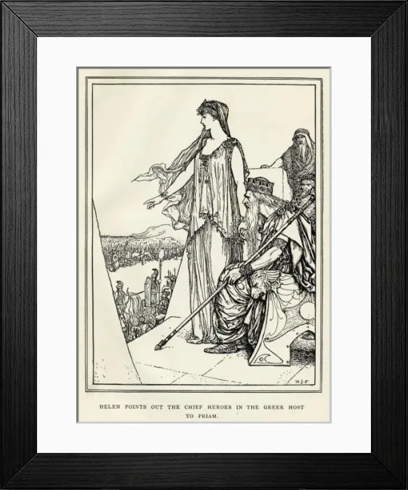 Framed Print : Helen Points out Heroes Framed Print : Helen Points out Heroes