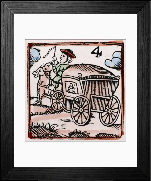 Framed Print : C17 Coachman / Woodcut / 4 Framed Print : C17 Coachman / Woodcut / 4
