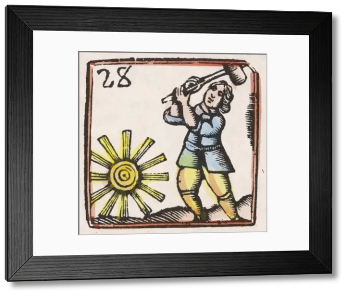 Framed Print : C17 Wheelwright / Woodcut Framed Print : C17 Wheelwright / Woodcut