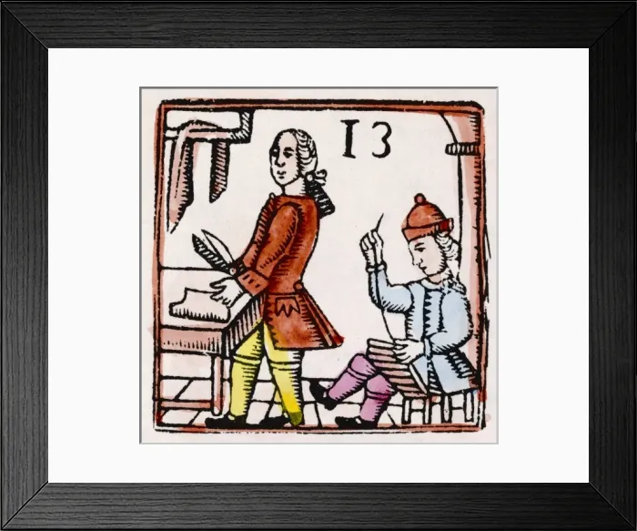 Framed Print : C17 Tailor / Woodcut Framed Print : C17 Tailor / Woodcut