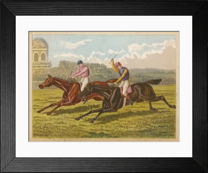Framed Print : A Close Finish