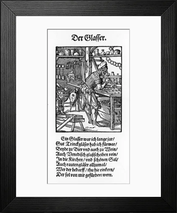 Framed Print : 16th Century Glassworker Framed Print : 16th Century Glassworker