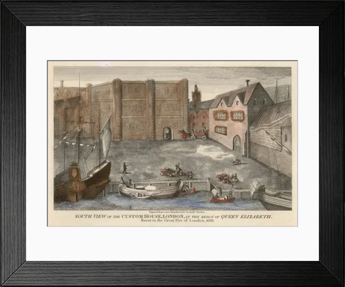 Framed Print : London / Custom House / 1663 Framed Print : London / Custom House / 1663