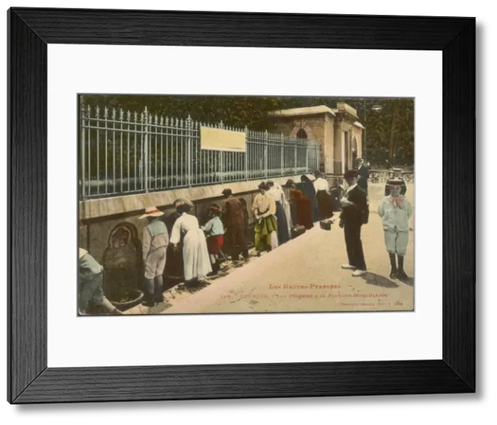 Framed Print : Lourdes Pilgrims 1905 Framed Print : Lourdes Pilgrims 1905