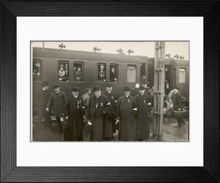 Framed Print : Clerics at Station Framed Print : Clerics at Station