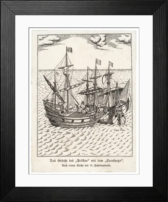 Framed Print : Golden Hind & C fuego Framed Print : Golden Hind & C fuego