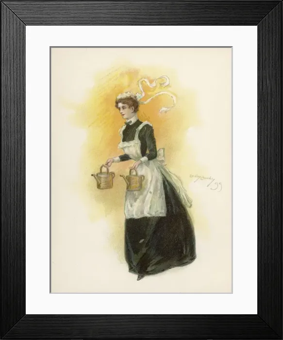 Framed Print : Housemaid & Hot Water Framed Print : Housemaid & Hot Water