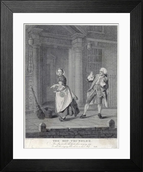 Framed Print : Trundling a Mop Framed Print : Trundling a Mop