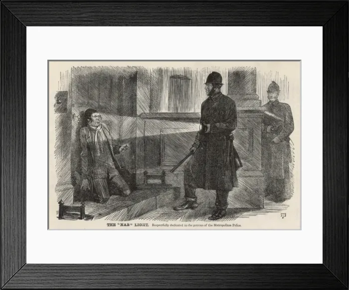 Framed Print : Police Make Arrest / 1873 Framed Print : Police Make Arrest / 1873