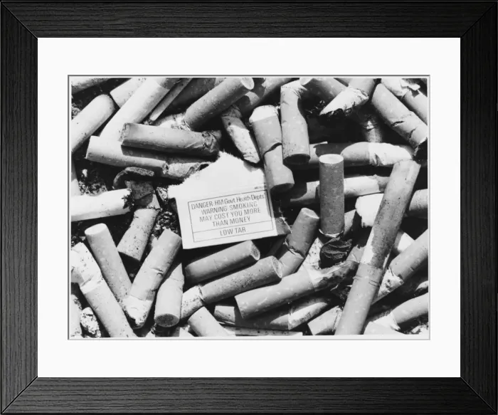 Framed Print : Cigarettes in Ashtray Framed Print : Cigarettes in Ashtray