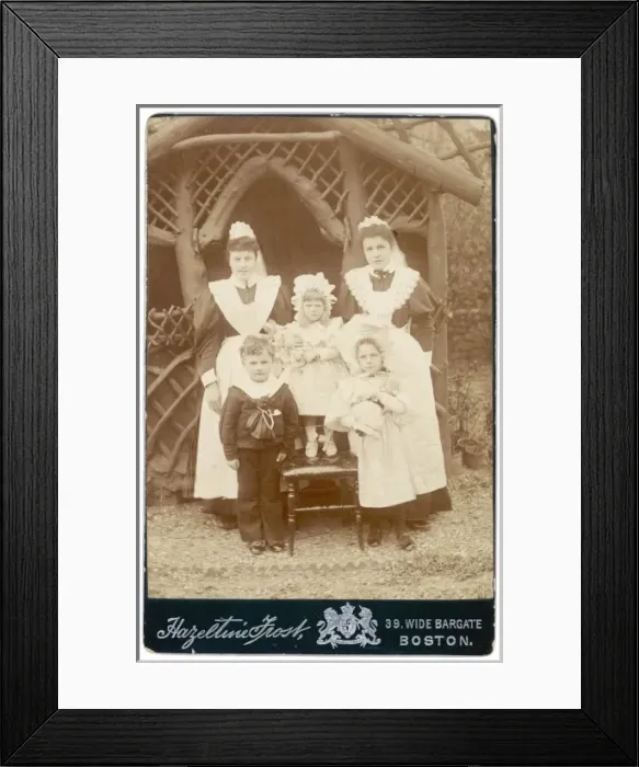 Framed Print : 2 Nannies, 3 Children Framed Print : 2 Nannies, 3 Children