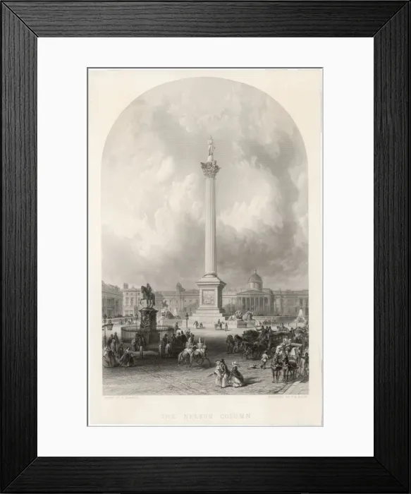 Framed Print : Trafalgar Sq / 1850 / Column Framed Print : Trafalgar Sq / 1850 / Column