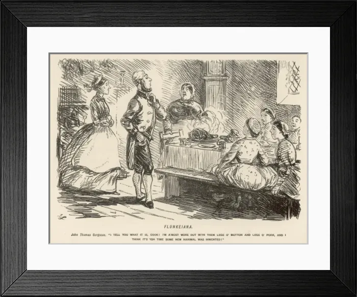 Framed Print : Footman in Hall Framed Print : Footman in Hall