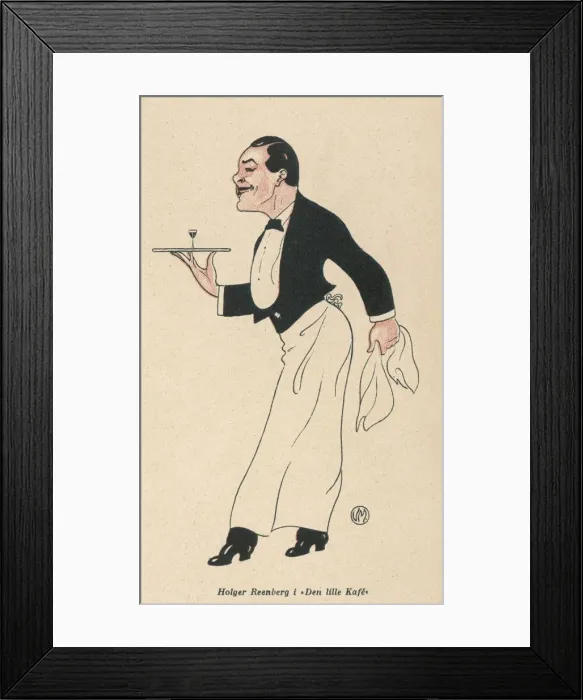 Framed Print : Waiter with Glass 1912 Framed Print : Waiter with Glass 1912