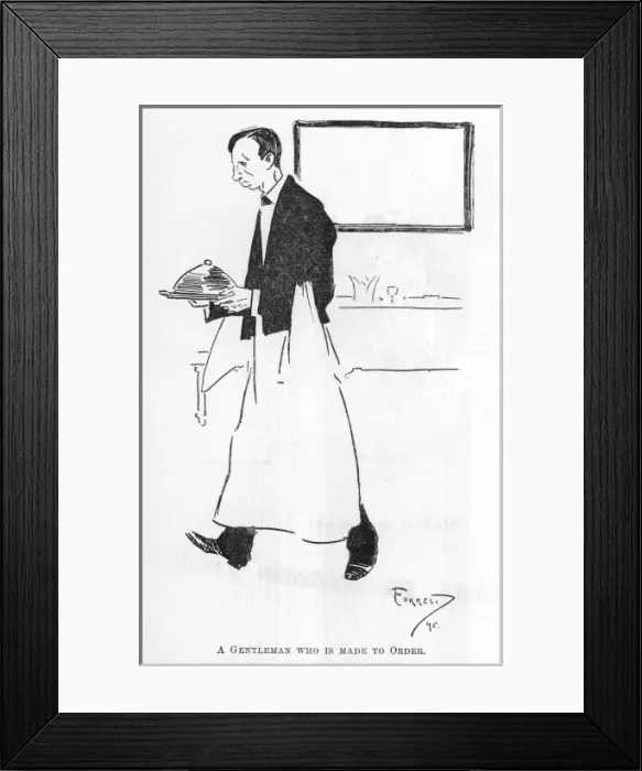 Framed Print : Waiter W / Covered Dish Framed Print : Waiter W / Covered Dish