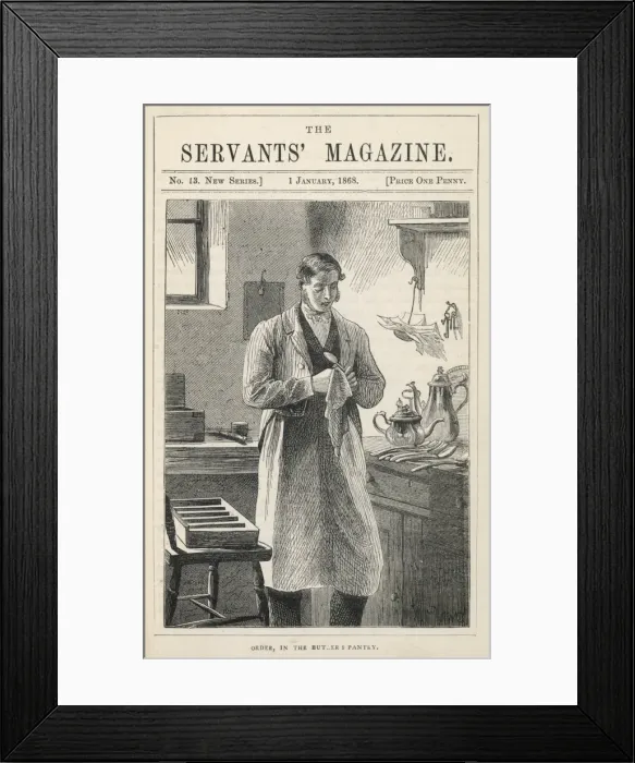 Framed Print : Butler in his Pantry Framed Print : Butler in his Pantry