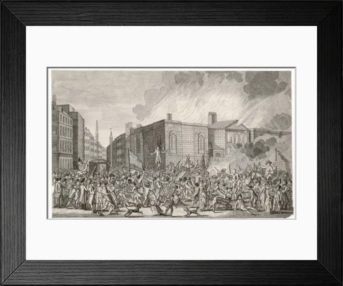 Framed Print : Gordon Riots 1780 Framed Print : Gordon Riots 1780